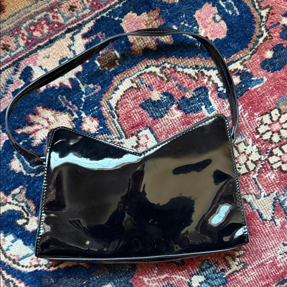 Forever 21 Black Patent Shoulder Bag